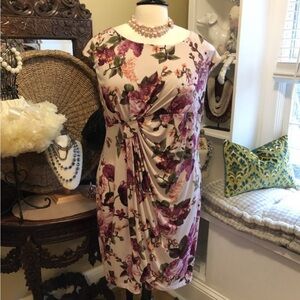 Signature Sadie 14W Blush Floral Dress